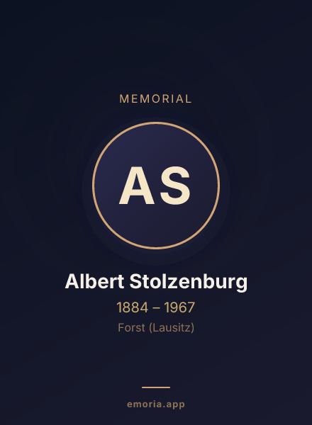 Memorial portrait of Albert Stolzenburg