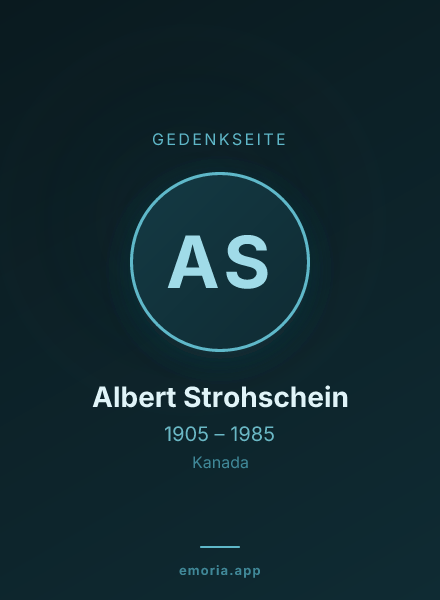 Gedenkportrait von Albert Strohschein