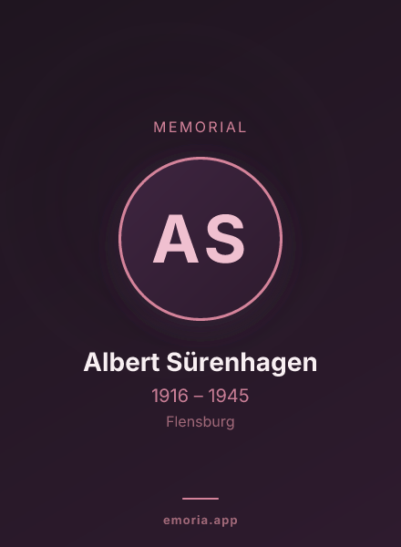 Memorial portrait of Albert Sürenhagen