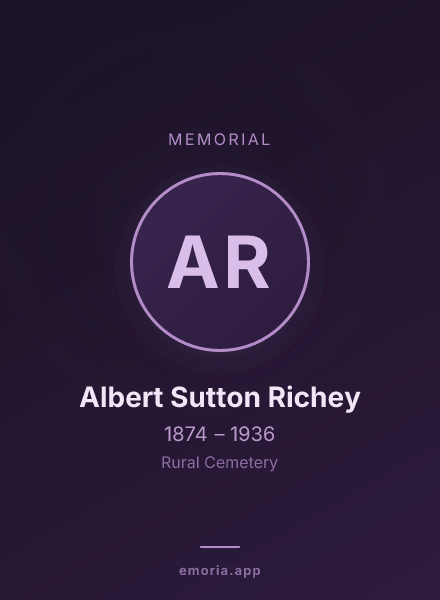 Memorial portrait of Albert Sutton Richey
