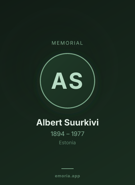 Memorial portrait of Albert Suurkivi