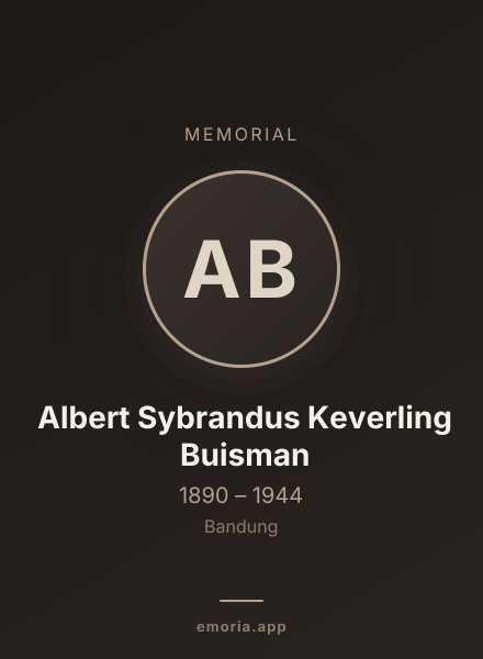Memorial portrait of Albert Sybrandus Keverling Buisman
