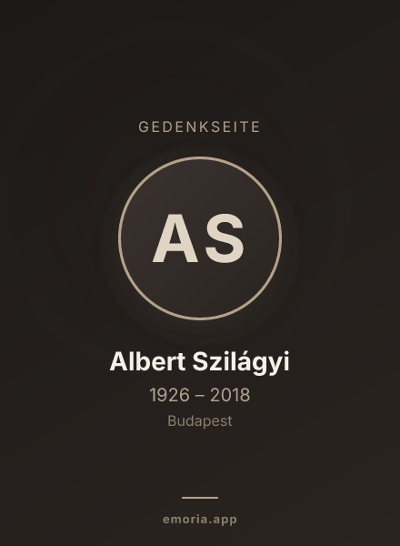 Gedenkportrait von Albert Szilágyi