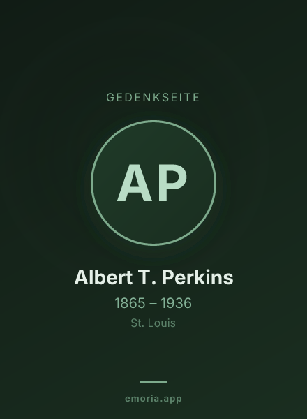 Gedenkportrait von Albert T. Perkins