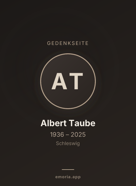 Gedenkportrait von Albert Taube