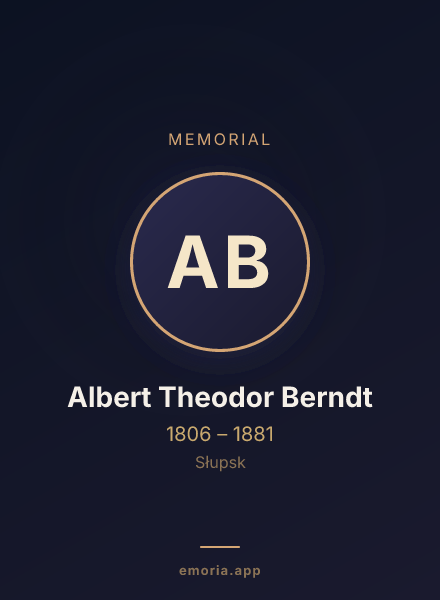 Memorial portrait of Albert Theodor Berndt