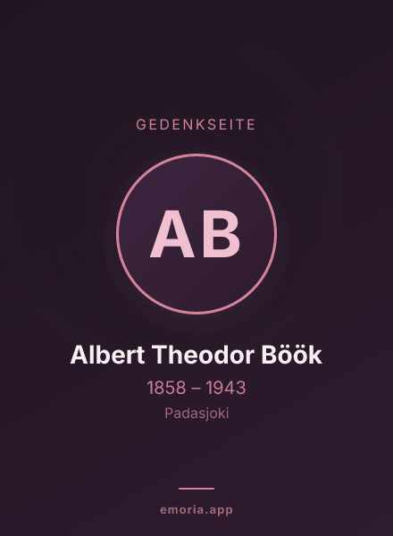 Gedenkportrait von Albert Theodor Böök