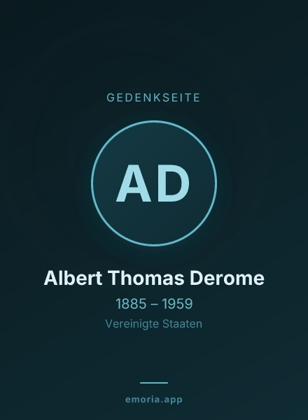 Gedenkportrait von Albert Thomas Derome