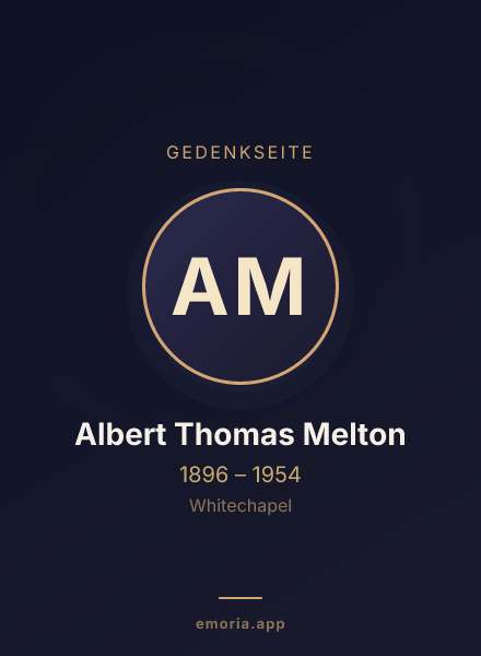Gedenkportrait von Albert Thomas Melton