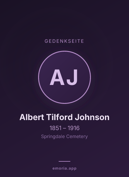 Gedenkportrait von Albert Tilford Johnson