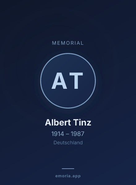 Memorial portrait of Albert Tinz