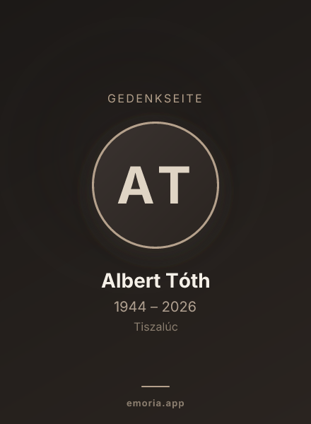 Gedenkportrait von Albert Tóth