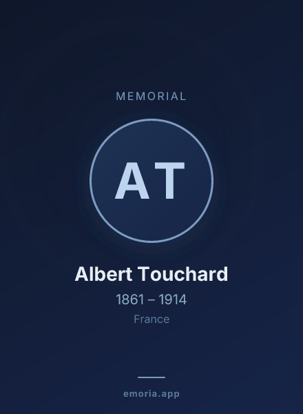 Memorial portrait of Albert Touchard
