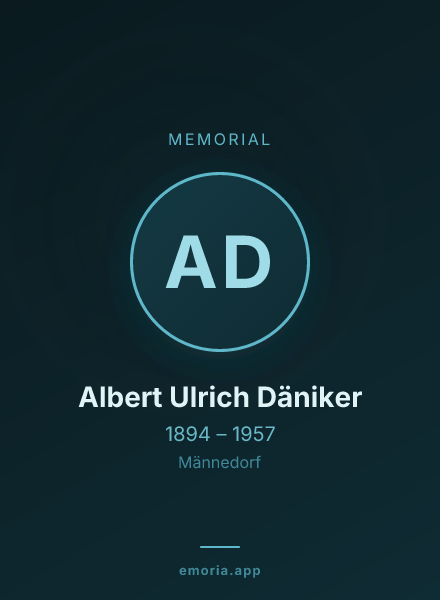 Memorial portrait of Albert Ulrich Däniker