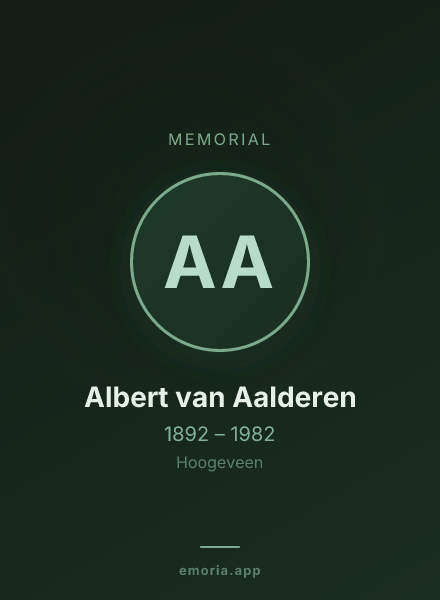 Memorial portrait of Albert van Aalderen