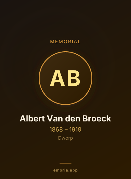 Memorial portrait of Albert Van den Broeck
