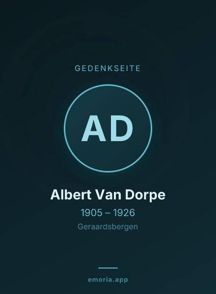 Gedenkportrait von Albert Van Dorpe