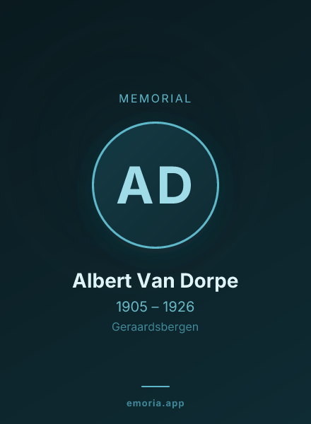 Memorial portrait of Albert Van Dorpe