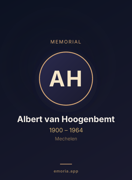 Memorial portrait of Albert van Hoogenbemt