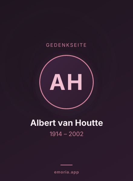 Gedenkportrait von Albert van Houtte