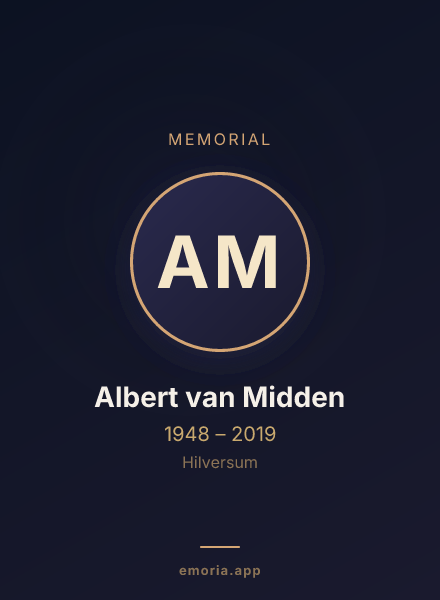 Memorial portrait of Albert van Midden