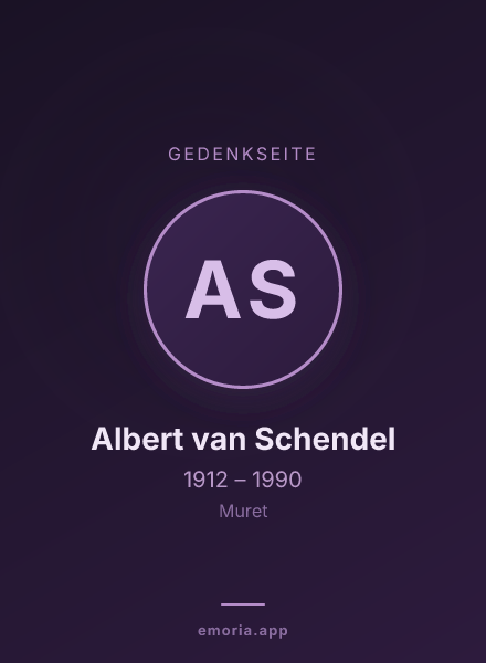 Gedenkportrait von Albert van Schendel
