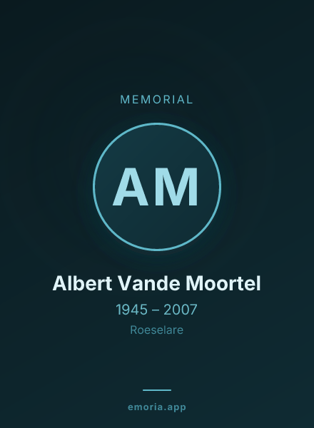 Memorial portrait of Albert Vande Moortel