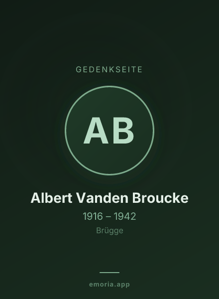 Gedenkportrait von Albert Vanden Broucke