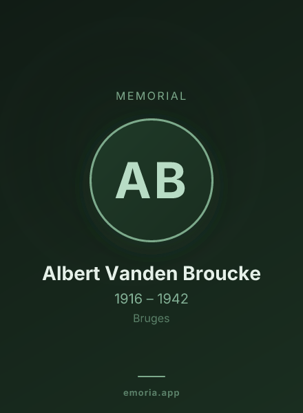 Memorial portrait of Albert Vanden Broucke