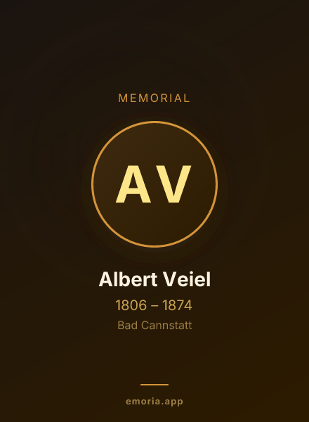 Memorial portrait of Albert Veiel