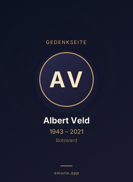Gedenkportrait von Albert Veld