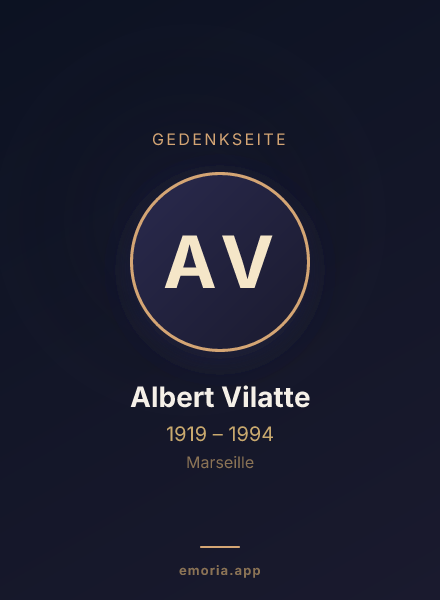 Gedenkportrait von Albert Vilatte