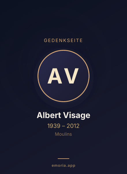 Gedenkportrait von Albert Visage