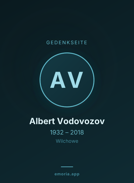 Gedenkportrait von Albert Vodovozov