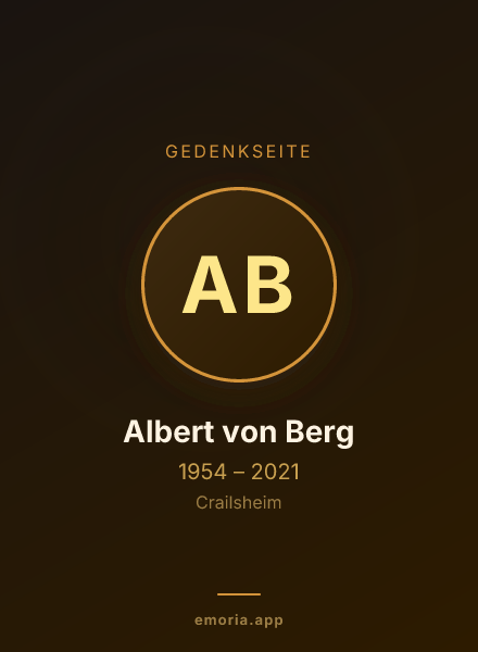 Gedenkportrait von Albert von Berg
