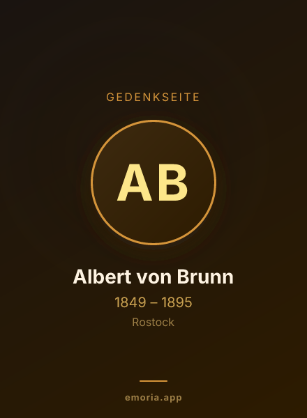 Gedenkportrait von Albert von Brunn