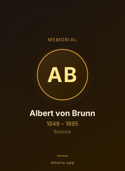 Memorial portrait of Albert von Brunn