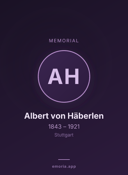 Memorial portrait of Albert von Häberlen