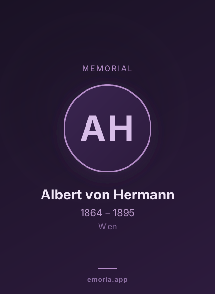Memorial portrait of Albert von Hermann