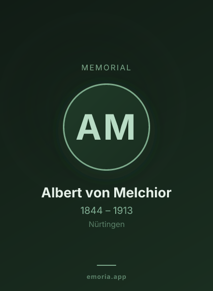 Memorial portrait of Albert von Melchior