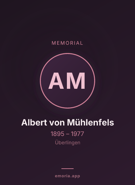 Memorial portrait of Albert von Mühlenfels
