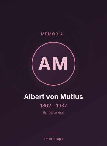 Memorial portrait of Albert von Mutius