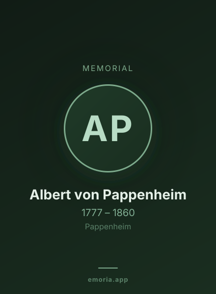 Memorial portrait of Albert von Pappenheim