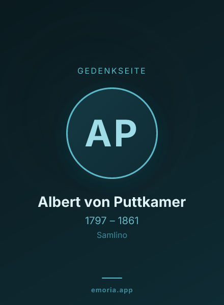 Gedenkportrait von Albert von Puttkamer