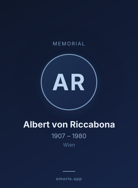 Memorial portrait of Albert von Riccabona