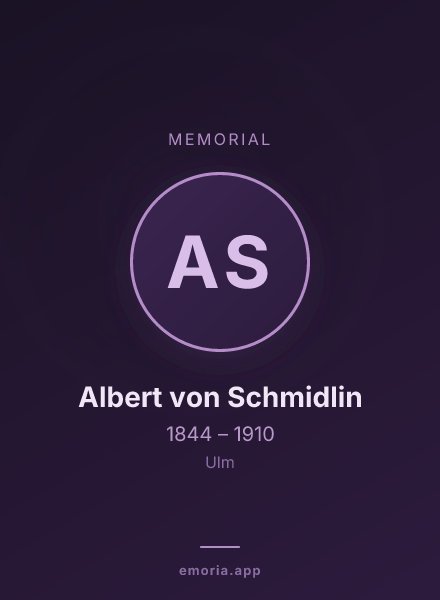 Memorial portrait of Albert von Schmidlin
