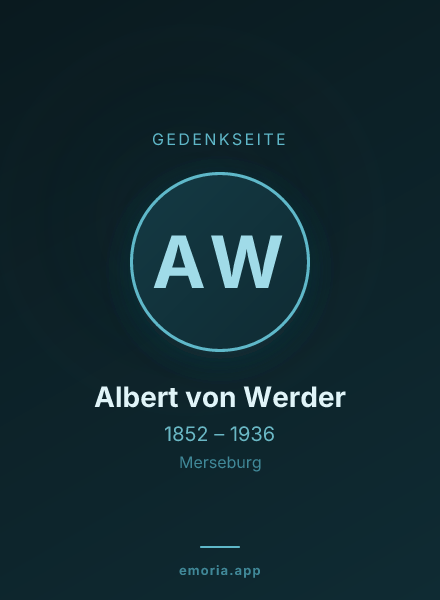 Gedenkportrait von Albert von Werder