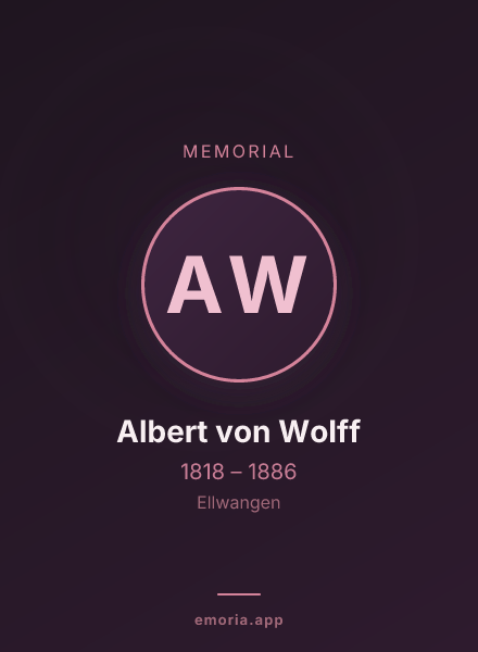 Memorial portrait of Albert von Wolff