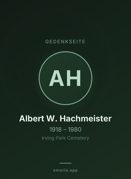 Gedenkportrait von Albert W. Hachmeister