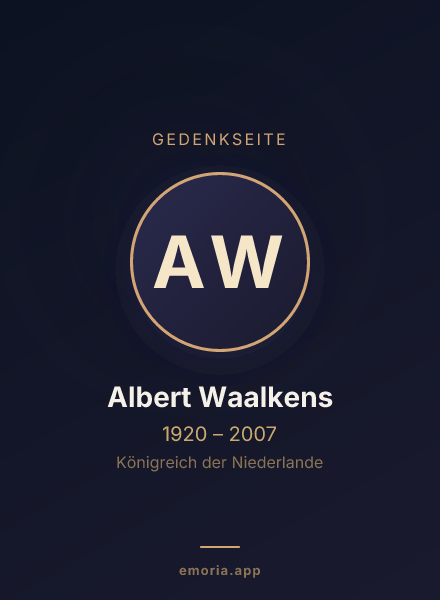 Gedenkportrait von Albert Waalkens